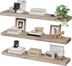 RALGEND Floating Shelves for Wall, 1.5" Thick Wall Shelf Set of 3 - Image 9
