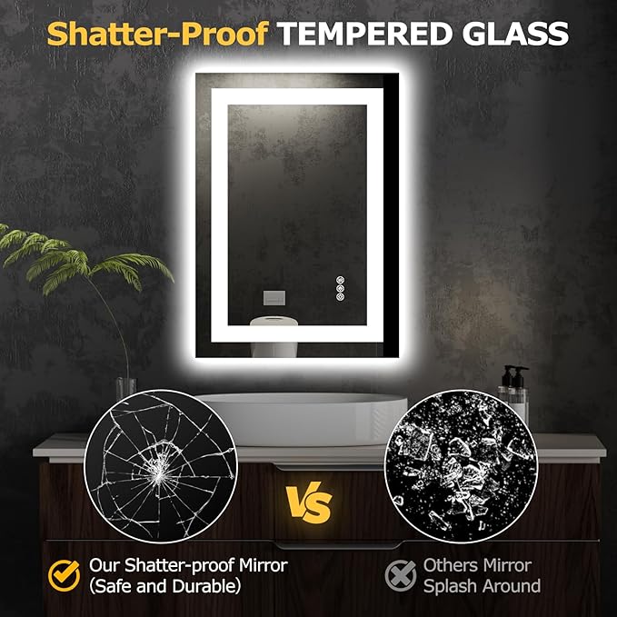 Hivone 28X20 LED Bathroom Mirror - Image 7