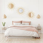 3 Set Gold Sunburst Mirrors for Wall Decorative Metal Mirrors Small Mirror Sets - Image 4