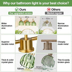 Bathroom Light Fixtures, Brushed Gold Vanity Lights - Image 2