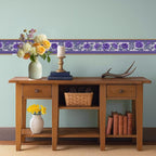 Purple Floral Wallpaper Border 196x4 Inch Peel and Stick Wall Border Self - Image 6