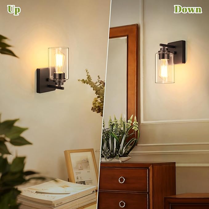 VerRon Set of 2 Wall Sconces for Bathroom, Modern Vanity Light Fixtures - Image 4