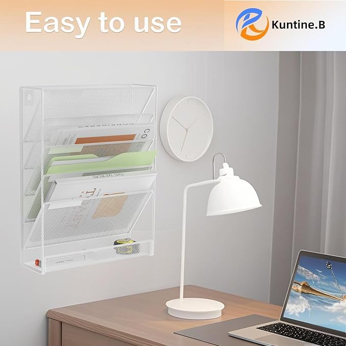 Kuntine.B 6-Tier Wall File Organizer Hanging File Organizer Cubicle Organizer - Image 7