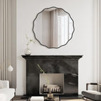 WallBeyond Round Wavy Mirror for Wall Decorative 32 inch, Modern Round Mirror - Image 3