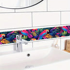 HOMETITUTE Wallpaper Border Peel and Stick Wall Border Tropical Parrot Theme - Image 2