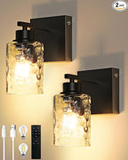 Rayogale Battery Operated Wall Sconce Set of 2, Easy Install Dimmable by Rayogale