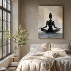 GELDSTEI Framed Zen Wall Art, Modern Yoga Girl Canvas Painting, Tranquil - Image 5