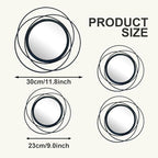 4 Piece Gold Round Wall Mirror Set Modern Metal Circle Home Decor - Image 6
