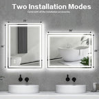 28“ x 36” LED Bathroom Mirror Fogless LED Mirror - Image 5