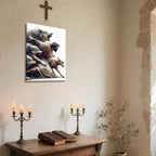 Jesus Canvas Wall Art Christian Jesus Saves the Lost Sheep Wall Decor Picture - Image 4