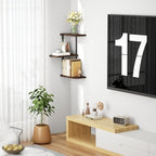 Love-KANKEI Corner Shelf Wall Mount of 3 Tier Rustic Wood Floating Shelves - Image 6