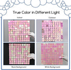 COKAOBE Iridescent Pink Shimmer Wall Backdrop, Photo Backdrops - Image 4