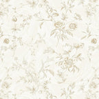 Ismoon Floral Wallpaper Peel and Stick Vintage Beige Stick on Wall Paper French by Ismoon