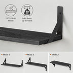 Forbena Large Floating Shelves for Wall 24 Inch Long Set of 3, 8 in Deep Wall - Image 7