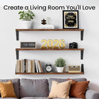 BAYKA Wall Shelves for Bedroom Decor, Floating Shelves for Wall, Display - Image 3