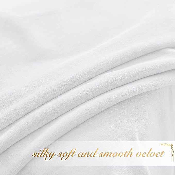 NICETOWN White Velvet Curtains 63 inches - Image 5
