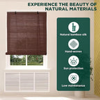 Bamboo Blinds for Interior Windows, Custom Roller Shades for Indoor Window and - Image 2