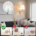 Nekhung Battery Operated Wall Sconces Set of 2, Wireless Wall Light - Image 5
