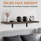 Easy Install Floating Shelves, 15.7 Inch Wall Mounted Wood Shelf, Hanging Shelf - Image 4