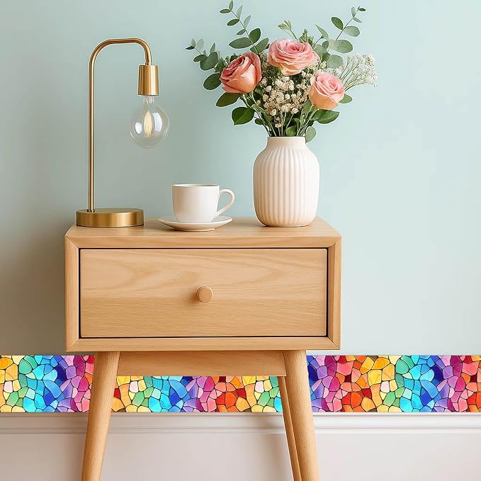 IVN Wallpaper Border Peel and Stick Decorative Wall Trim Self Adhesive Vibrant - Image 2
