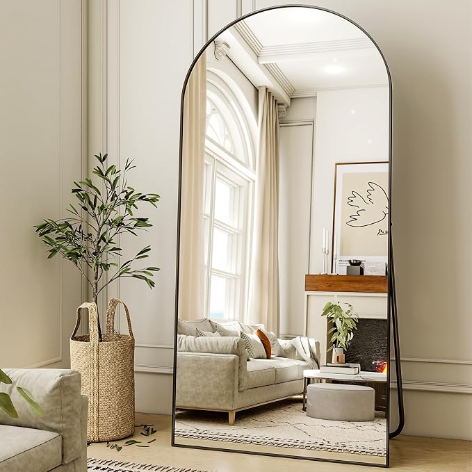 XRAMFY 78"x38" Arched Full Length Mirror Floor Mirrors - Image 3