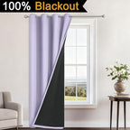 Yakamok 100% Blackout Curtains 96 Inches Long, 2 Thick Layers Heat and Full - Image 2
