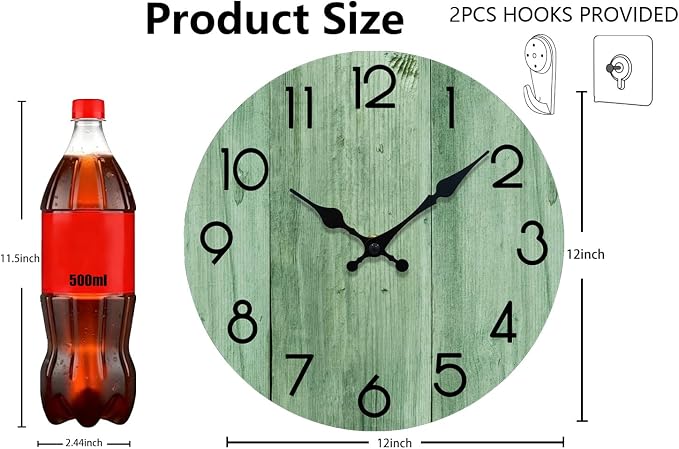 Wall Clock, Modern Wall Clocks Battery Operated, Silent Non Ticking Clock - Image 3