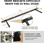 BGMG Wood Floating Shelves 36 inch Long, Wide Rustic Wooden Wall Shelves - Image 3