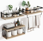 Fixwal Bathroom Shelves Over Toilet, Floating Shelves Wall Mounted by Fixwal
