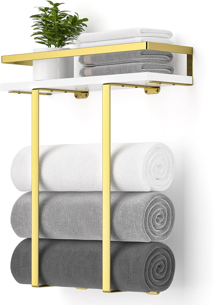 Towel Racks for Bathroom Wall Mounted, Metal Towel Holder - Image 8