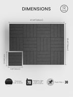 Bumusty Large Cork Board Alternative-48 x 36" Felt Bulletin Board Tiles - Image 2