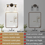 MOKATNG Bathroom Light Fixtures, 2-Light Coastal Vanity Lights - Image 7