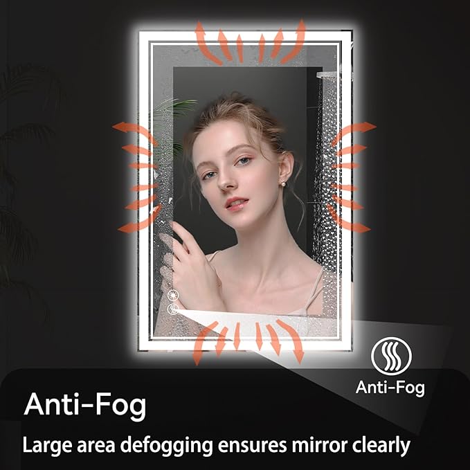 2 Pack 24“ x 36” LED Bathroom Mirror LED Mirror - Image 3