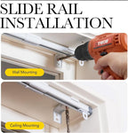 NICETOWN Door Curtain with Adjustable Ceiling Track, W34 x L 80" Thermal - Image 6