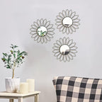 3 Pack Metal Mirrors for Wall Sunburst Wall Mirrors Home Décor Decorative - Image 7
