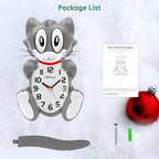 Soobest 18 Inch Large 3D Cat Wall Clock Battery Operated - Image 7