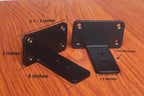 10 Pack - 4 inch Black Hidden L Shelf Bracket Iron Floating Shelf Brackets - Image 2
