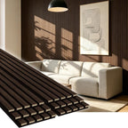 EVERECO 6 Pack Wood Slat Acoustic Wall Panels 92.5" × 7.87", 3D Sound Absorbing by Unknown