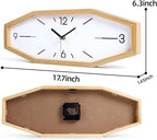 DaguyS Wooden Retro Wall Clocks, 18 Inches Square Clocks Rectangular Wall Clock - Image 2