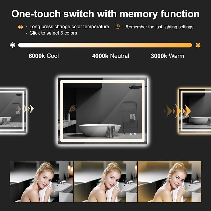AMOISE LED Bathroom Vanity Mirror - Image 4