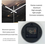 Black and Gold Wall Clocks Battery Operated 14 Inch Wall Clock Silent Non - Image 8