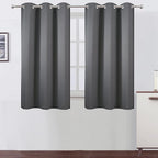LEMOMO Grey Blackout Curtains 34 x 54 Inch Length/Set of 2 Curtain by Lemomo