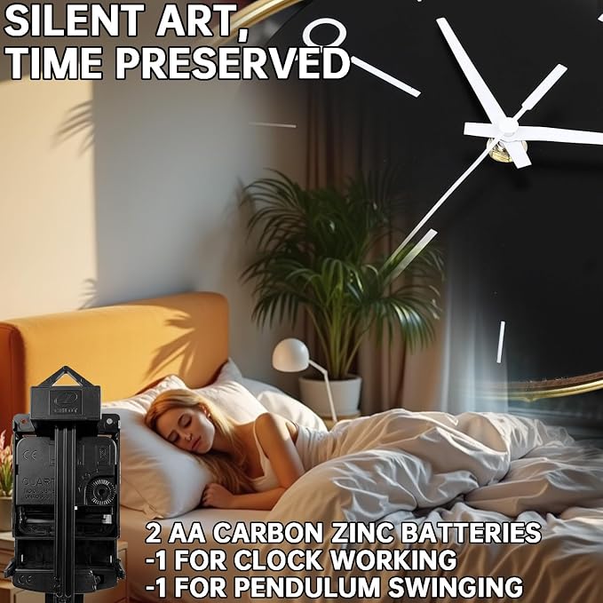 Dankeit Decorative Wall Clock, Silent Non-Ticking Quality Quartz Battery - Image 3