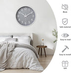 HZDHCLH Wall Clocks Battery Operated, Wall Clock Gray, 8 inch Wall Clock Silent - Image 4