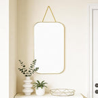 Gold Rectangular Wall Mirror, 15.6x9.2 Inch Modern Decorative Wall Mirror - Image 8