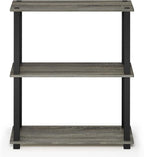 Furinno TURN-S-TUBE Storage Shelves, 3-Tier Book Shelf, Corner Shelf, Toolless - Image 5