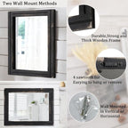 AAZZKANG Wall Mounted Mirror Small Rectangular Retro Mirrors - Image 3