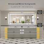 88x38 Inch LED Bathroom Mirror - Image 2