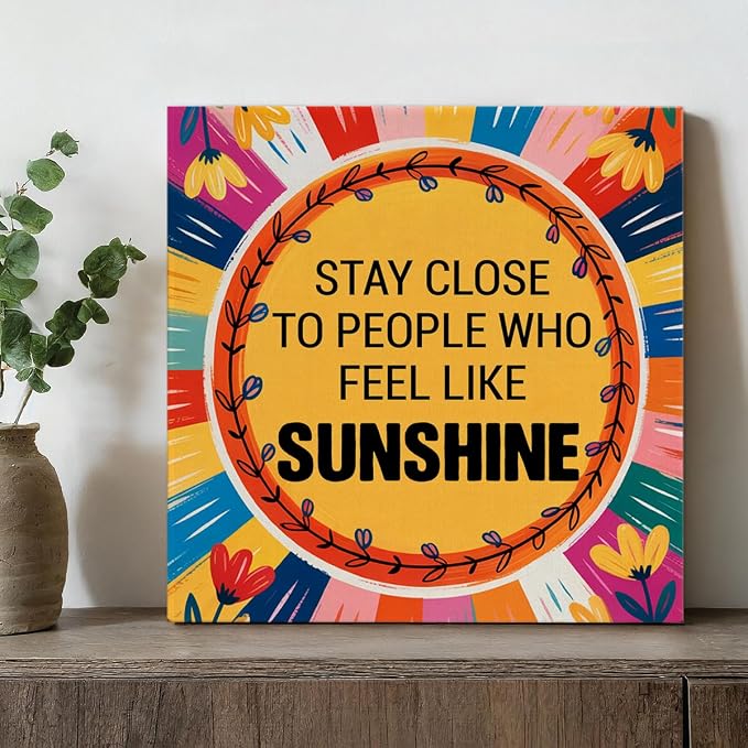 Inspirational Sunshine Wall Art Decor, Motivational Canvas Painting Pictures - Image 4