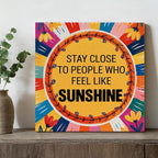 Inspirational Sunshine Wall Art Decor, Motivational Canvas Painting Pictures - Image 4